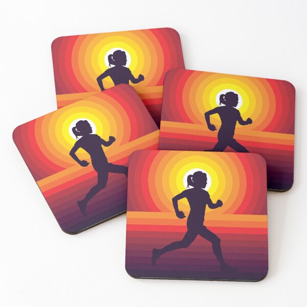 Item preview, Just Keep Running - Summer Sunset Silhouette (Girl) designed and sold by STUDIO-72.