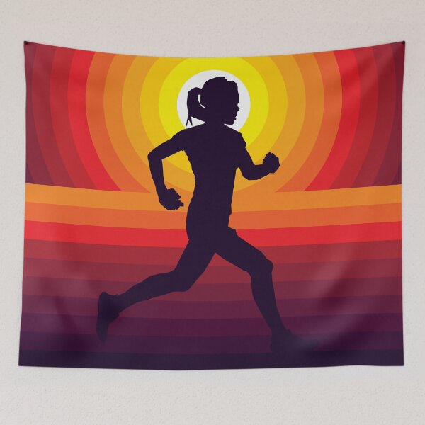 Item preview, Just Keep Running - Summer Sunset Silhouette (Girl) designed and sold by STUDIO-72.