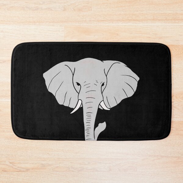 Item preview, Grey Elephant with tusks hand drawn portrait designed and sold by Mesyo.