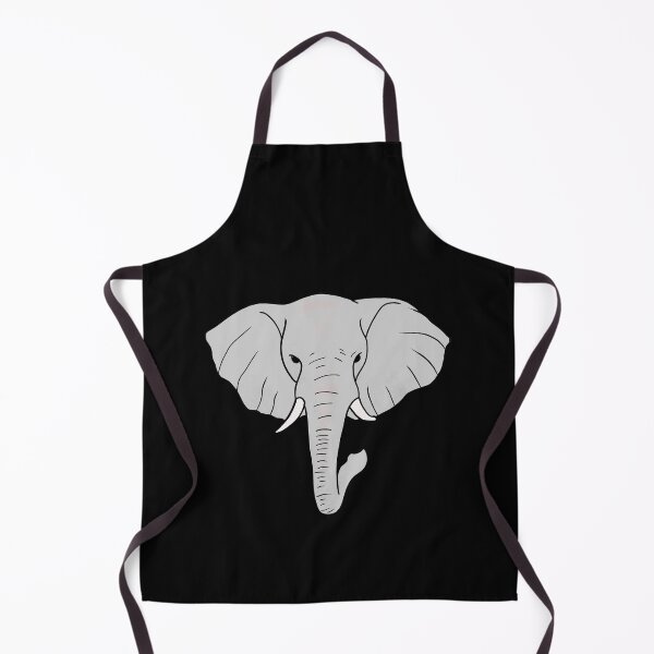 Item preview, Grey Elephant with tusks hand drawn portrait designed and sold by Mesyo.