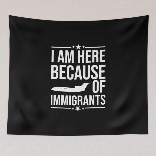 Item preview, I Am Here Because Of Immigrants Melting Pot Pro Immigration designed and sold by wackodesign.