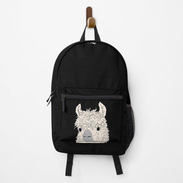 Item preview, Smiling Llama Head white fur Hand Drawn designed and sold by Mesyo.