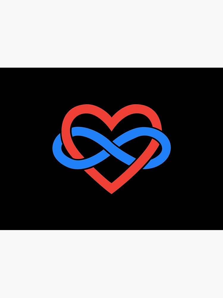 Polyamory Infinity Heart (Black) by polyphiliashop