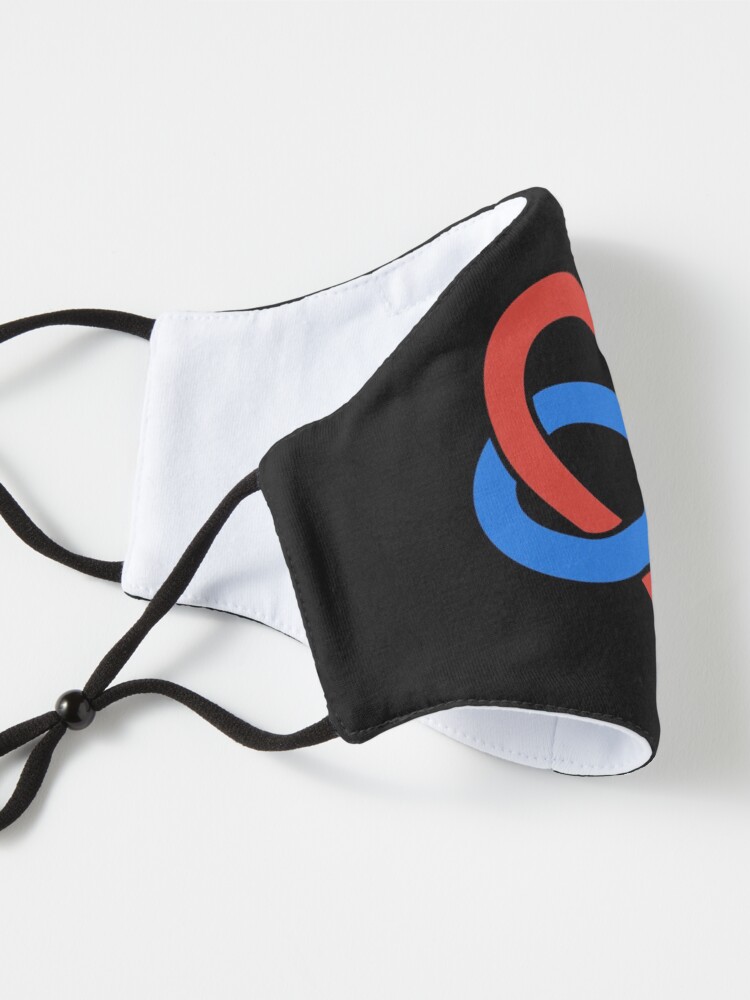 Alternate view of Polyamory Infinity Heart (Black) Mask