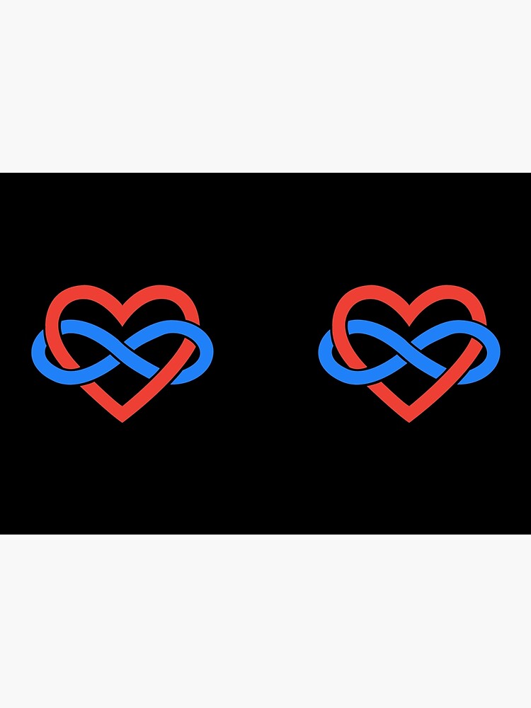 Polyamory Infinity Heart (Black) by polyphiliashop