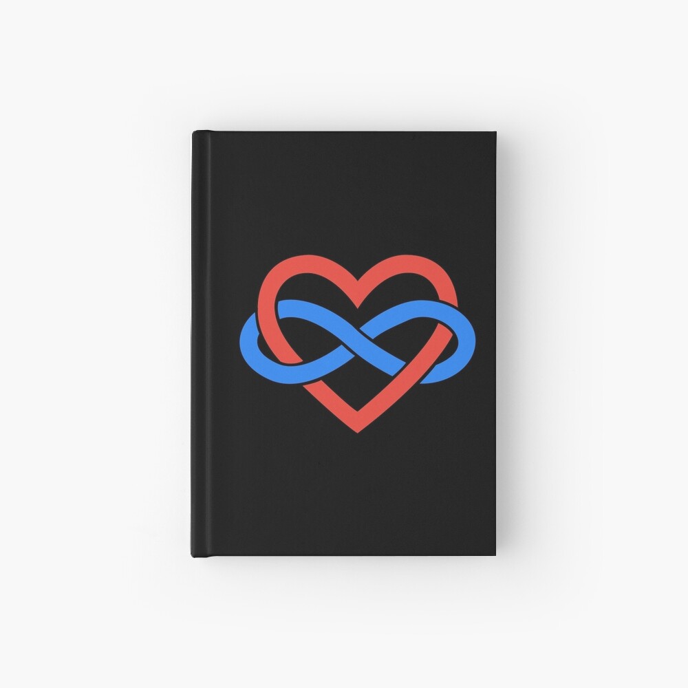 Polyamory Infinity Heart (Black) Hardcover Journal