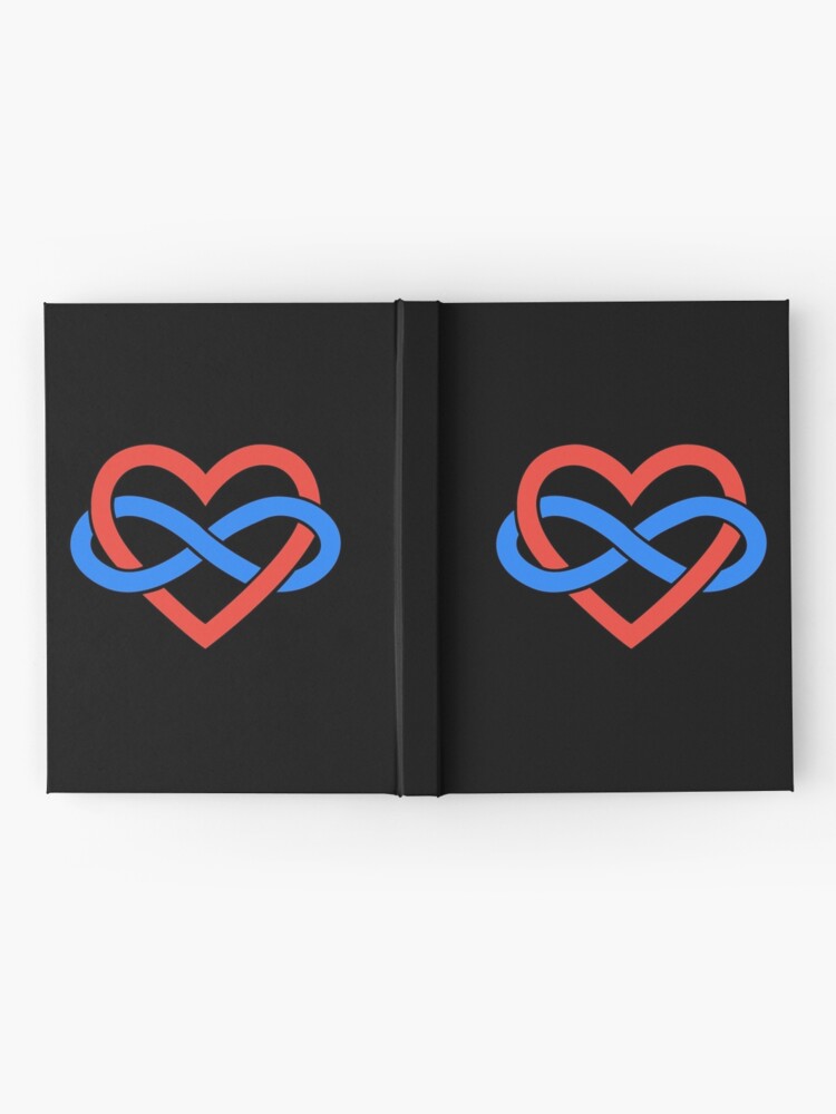 Alternate view of Polyamory Infinity Heart (Black) Hardcover Journal