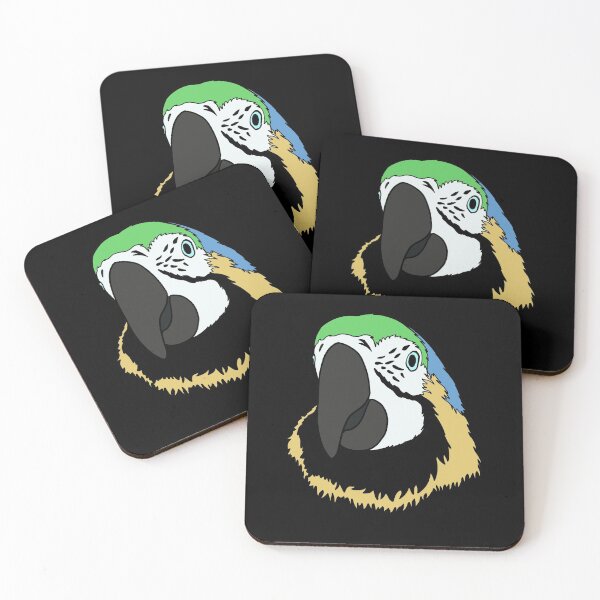 Item preview, Parrot Head hand drawn with blue, green and yellow designed and sold by Mesyo.