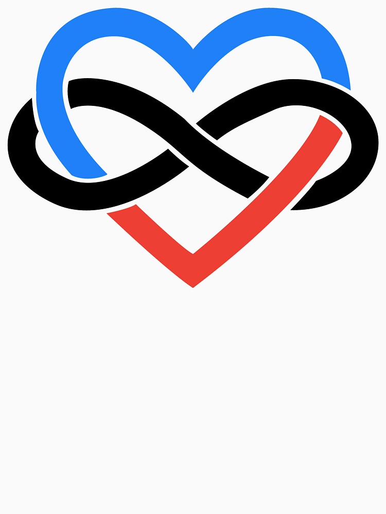 Polyamory Infinity Heart (White) by polyphiliashop