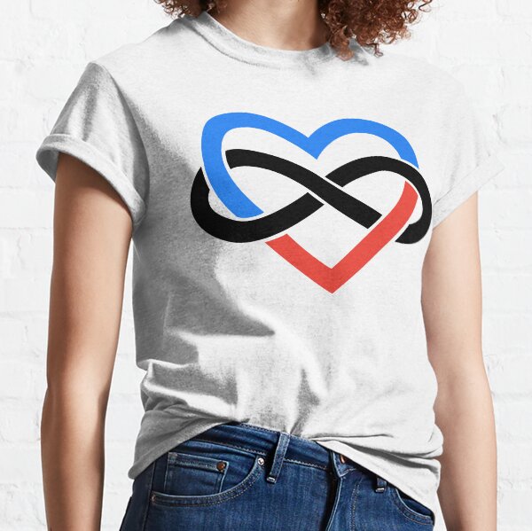 Polyamory Infinity Heart (White) Classic T-Shirt