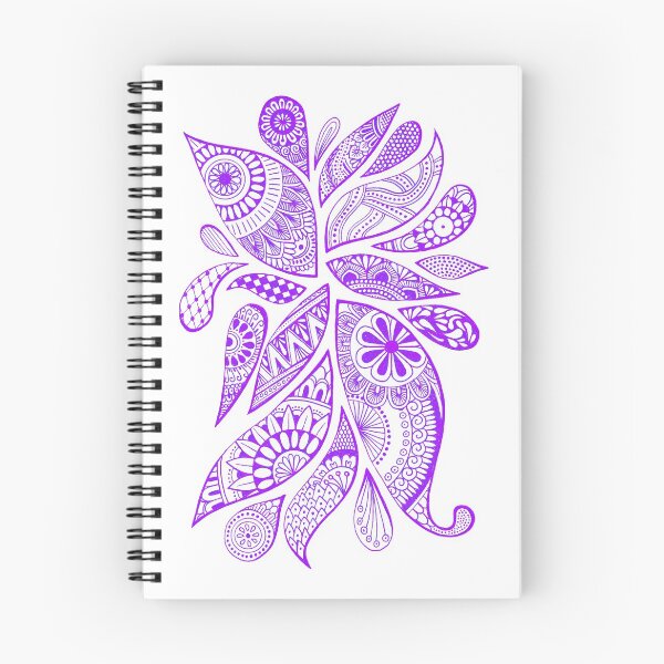 Item preview, Abstract Zentangle Swirl design (purple on white) designed and sold by Calen  Picard-Carroll.