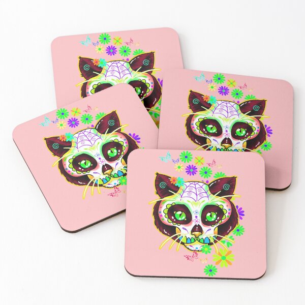 Item preview,  Day Of The Dead Kitty Cat Sugar Skull designed and sold by Gothic Fantasy.