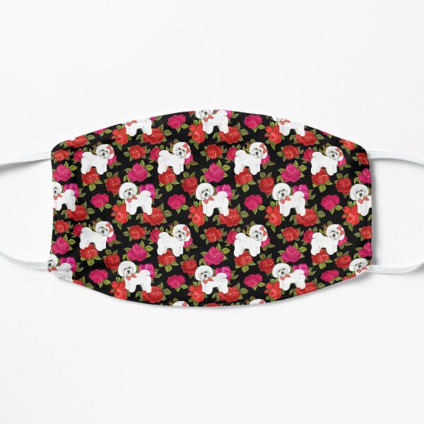 Bichon Frise Red rose, Pink rose Floral Mask