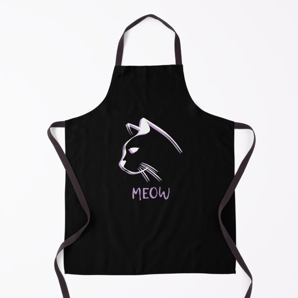 Item preview, Meow 1: A cat's profile in white and lavender designed and sold by SnarkyCatDesign.