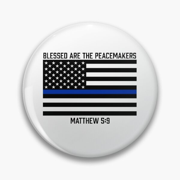 Item preview, Blessed are the peacemakers blue line designed and sold by RossDillon.