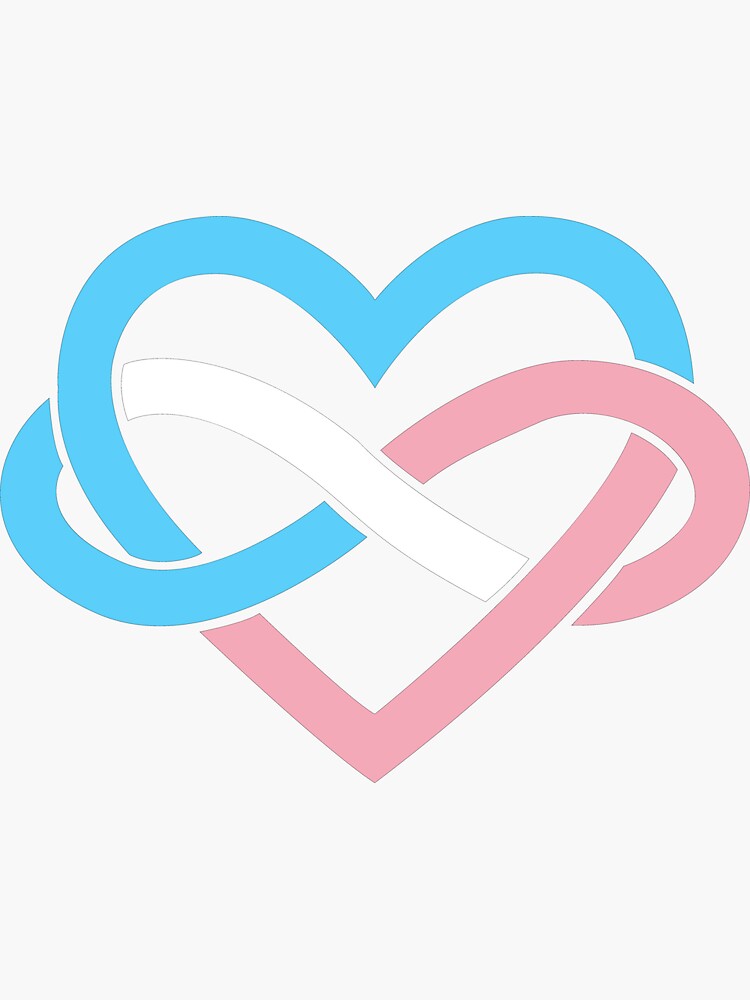 Transgender Polyamory Infinity Heart (Black) by polyphiliashop