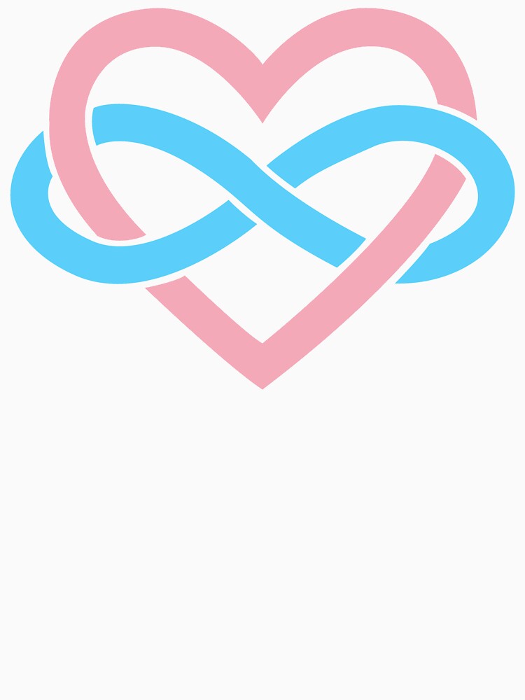 Transgender Polyamory Infinity Heart (White) by polyphiliashop