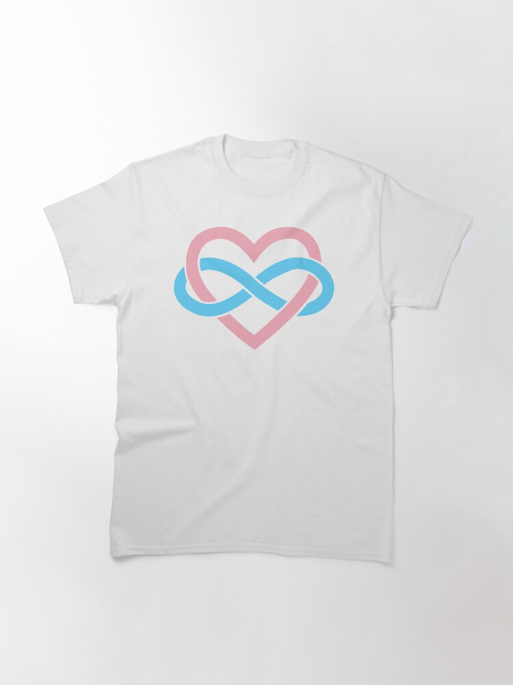 Alternate view of Transgender Polyamory Infinity Heart (White) Classic T-Shirt