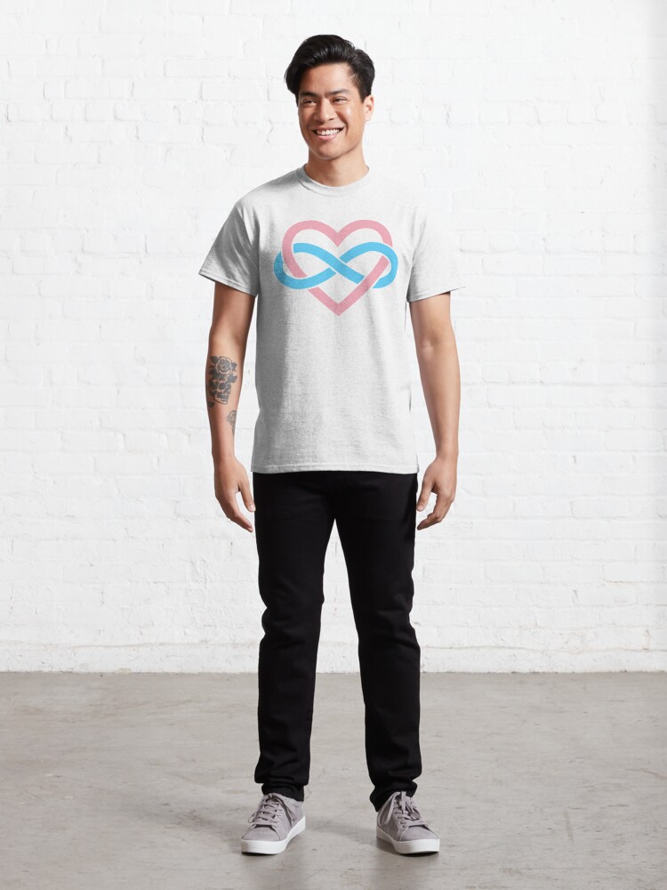 Alternate view of Transgender Polyamory Infinity Heart (White) Classic T-Shirt