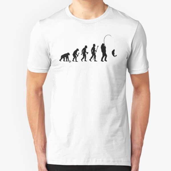 Evolution Of Man and Fishing Slim Fit T-Shirt