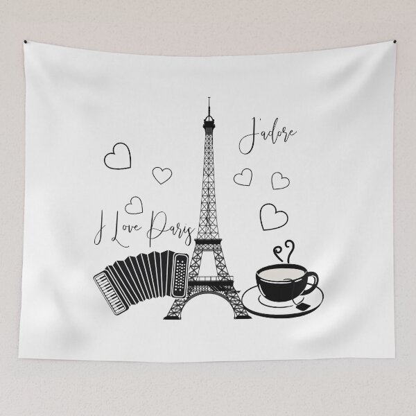 Item preview, J'ADORE, I LOVE PARIS, PARIS LOVERS, ADDICTED TO PARIS designed and sold by wildwhimsical.
