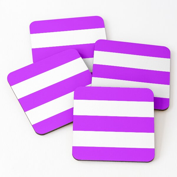 Item preview, Large HOT PURPLE and WHITE Horizontal STRIPES  designed and sold by RachelMacht.