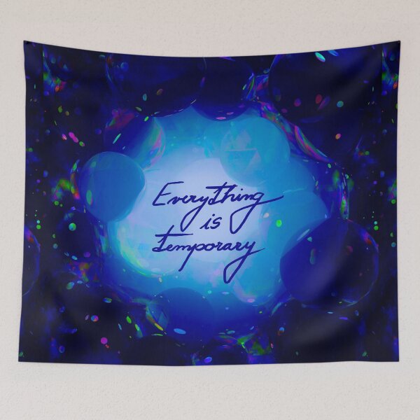 Item preview, Everything is Temporary - Blue Space Bubbles designed and sold by zazuzanta.