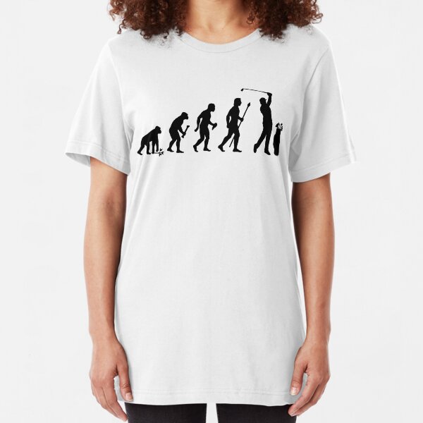 Evolution Of Man and Golf Slim Fit T-Shirt