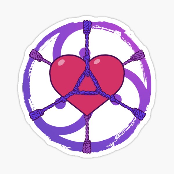 Shibari artwork - Heart rope art  Sticker