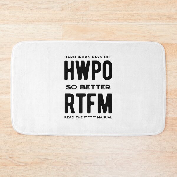 Item preview, rtfm, read the f... manual, hard work pays off designed and sold by hummyteez.