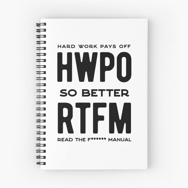 Item preview, rtfm, read the f... manual, hard work pays off designed and sold by hummyteez.