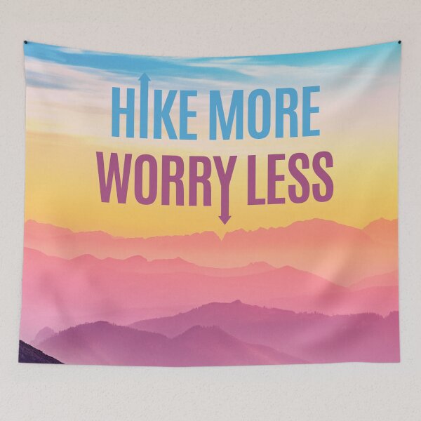 Item preview, Hike More Worry Less - Mountain Climbing & Camping Adventure designed and sold by P2CPOD.