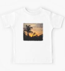 Fast Moving Clouds at Sunset Kids Tee