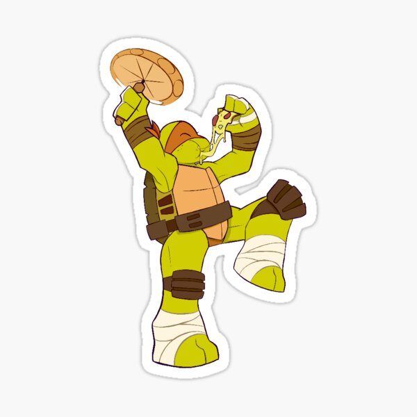 10 Inch Michelangelo Nunchucks Mikey Mike Orange Chucks Turtle TMNT Teenage  Mutant Ninja Turtles Movie Removable Peel Self Stick Wall Decal Sticker