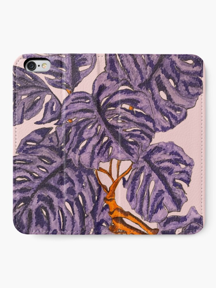 Alternate view of Monstera Purple Plant iPhone Wallet