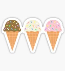 Drei Eiscreme-Kegel Sticker