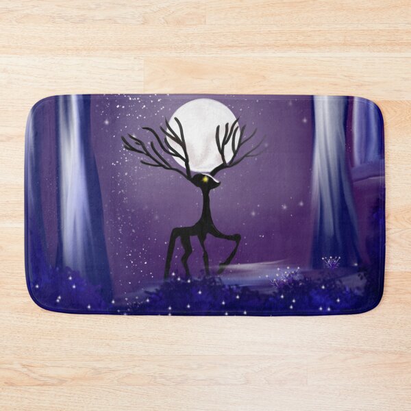 Item preview, Magical purple forest with moon and deer designed and sold by SusanneWinters.