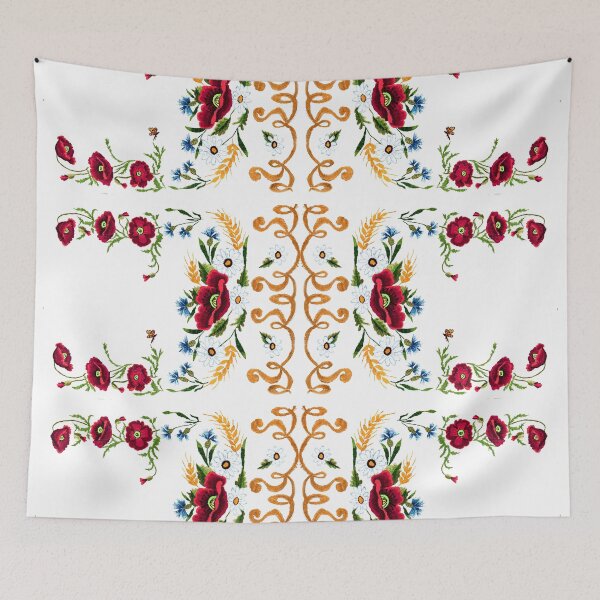 Item preview, Poppy and Cornflower Embroidery designed and sold by Image NDesign.