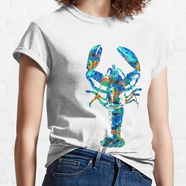 Blue Lobster Art by Sharon Cummings Classic T-Shirt