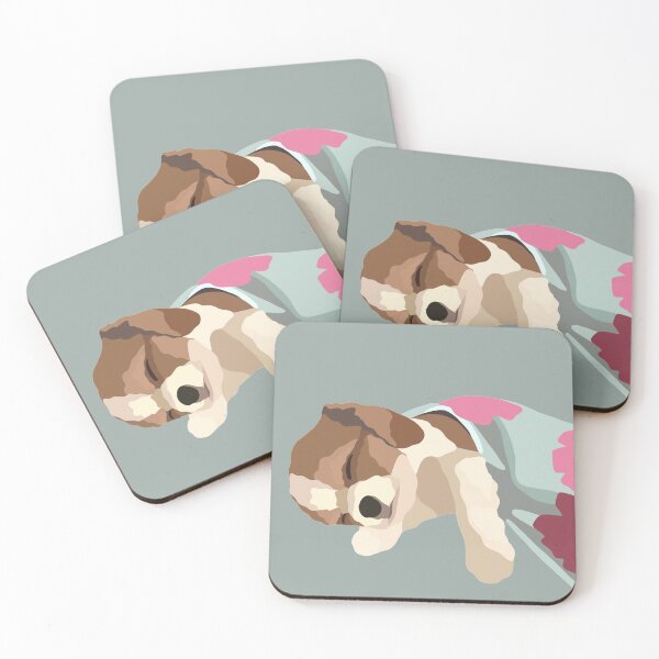 Item preview, Sleeping Cavalier Puppy Dog Portrait Digital Illustration designed and sold by sherylwylie.