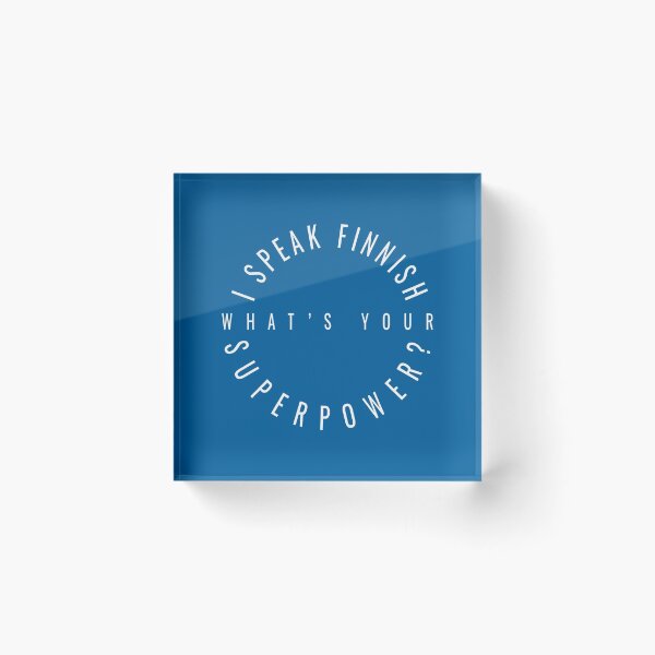 Item preview, I speak Finnish - What's your Superpower? white designed and sold by knappidesign.