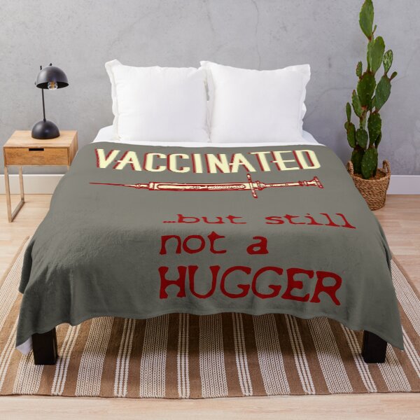 Item preview, vaccinated: but still not a hugger designed and sold by sandpiperstudio.