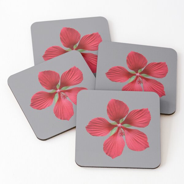 Item preview, Red Single Hibiscus on Grey designed and sold by STHogan.