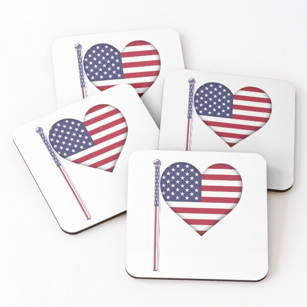 Item preview, Hearted American Flag Design designed and sold by tshirtfever.