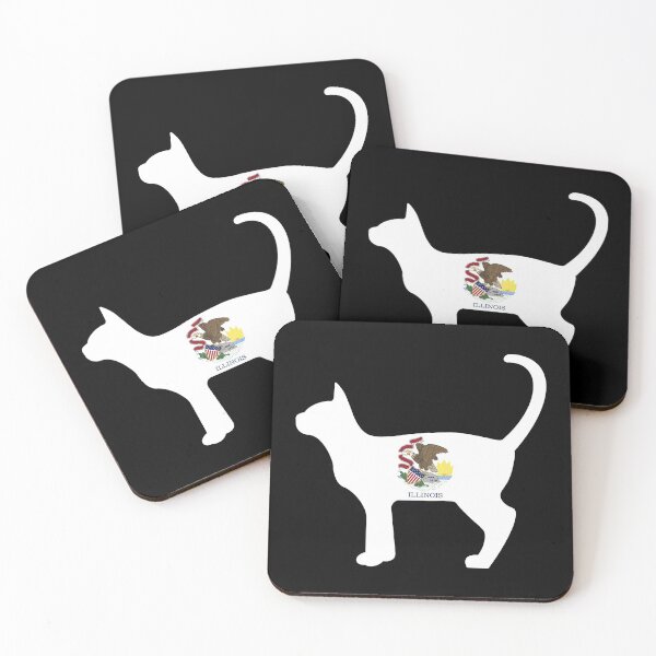 Item preview, State of Illinois Flag for Cat Lovers designed and sold by Gsallicat.