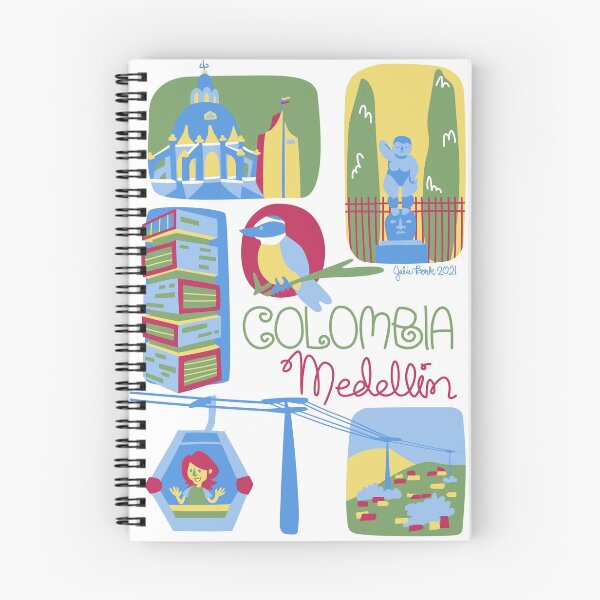 Item preview, Medellín Colombia Architecture Travel Poster designed and sold by bonkish.
