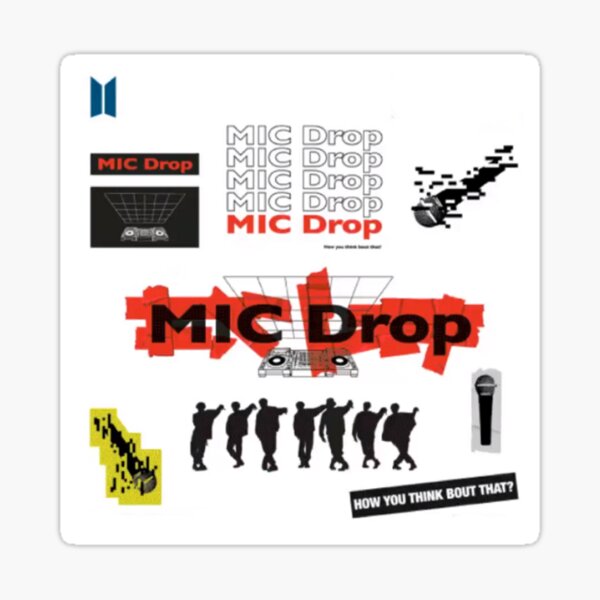 BTS Mic Drop Stickers | Kpop Sticker pack | Bangtan Stickers