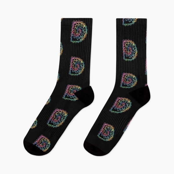 Item preview, Tie Dye Mandala Letter D Monogram Capital Letter designed and sold by kawaiisplatter.