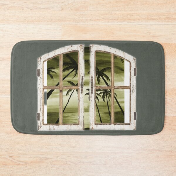Item preview, WINDOWS SEASIDE PALM TREES GREEN designed and sold by THE AMERICAN TEEVANGELIST.