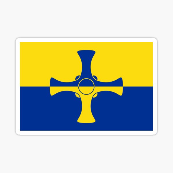 Durham City Flag Sticker